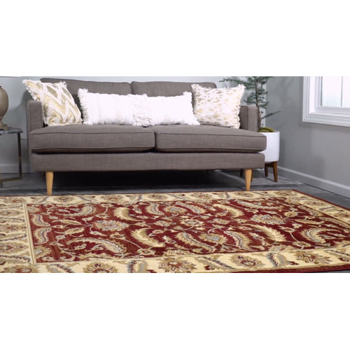 Astoria Grand Niles Floral Area Rug in Red & Reviews Wayfair